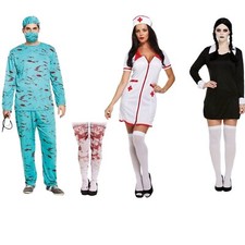 Bloody Surgeon Nurse Halloween Costume | Men's Fancy Dress Outfit, Size OS