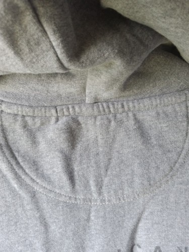 American Eagle Pullover Felpa con Cappuccio Grigio Aquila Stampa Grafica Coulisse Uomo Large - Foto 10 di 15