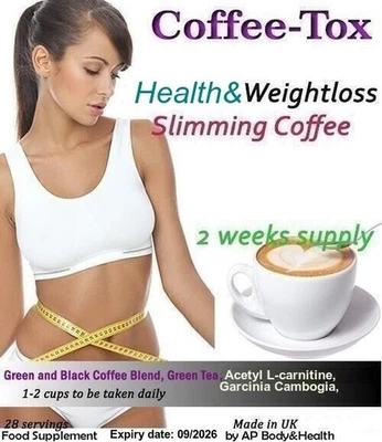 AP HEALTH 2 Week Fast Slimming Coffee-tox Plus | Intense Weight loss Drink Coffee Tea