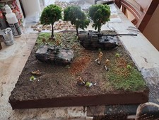 Modellbau, Felddiorama mit Fahrzeugen und Figuren, 1:72, Bundeswehr Neuzeit
