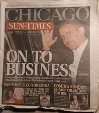 Chicago Sun-Times November 6, 2008 ON TO BUSINESS Chicago Sun-Times November 6, 2008 ON TO BUSINESS