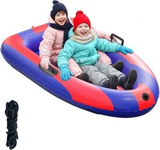 Inflatable Snow Sled, Heavy Duty Snow Tube with Reinforced Handles, Snow Sleds f