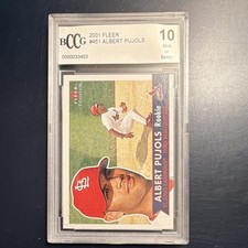 2001 Fleer Tradition Albert Pujols Rookie Card #451 BCCG 10 Cardinals. rookie card picture