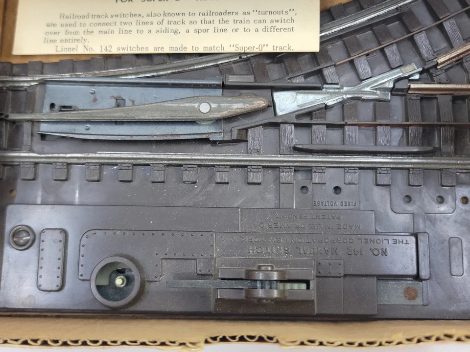 Lionel Trains Manual Control Super "O" Switches 1 Pair W/ Original Box Untested - Image 3 of 4