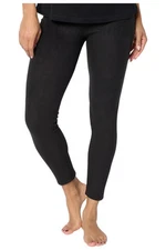 Cuddl Duds Women's Base Layers Fleecewear w/ Stretch Legging Black