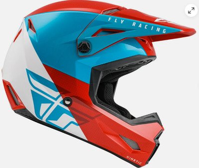 KINETIC STRAIGHT EDGE HELMET RED/WHITE/BLUE LARGE    73-8632L