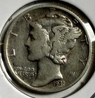 1931-S Mercury Dime - Free Shipping - (12-11)
