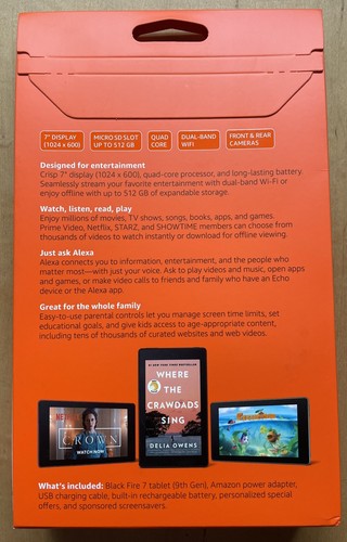 NEW IN BOX Amazon Fire 7 w/ Alexa 16GB Black 7" 9th Gen - Picture 3 of 6