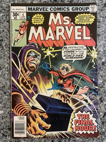 MS. MARVEL #4 FN- (Marvel 1977) Destructor, Newsstand