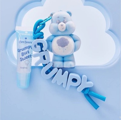 Essence Care Bears Lipgloss Grumpy Bear Schlüsselanhänger Lucidalabbra Azzurro Blue Neu