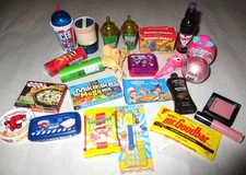 MIXED LOT OF 20 MINI BRANDS ZURO, PRINGLES,ICEE,FRIDAYS,PEZ,HAWAIIAN TROPIC+