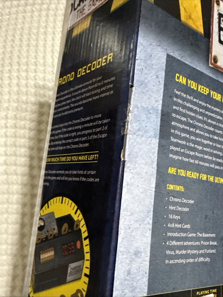 NIB Escape Room The Game 4 Edition Board Game Puzzle 60 Minutes Chrono Decoder - Image 4 of 4