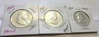 (3)-1960-P 1961-P 1962-P- Franklin 90% Silver Proof Half-Dollar -Full Bell shown