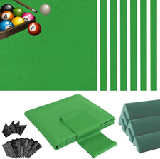 K66 Pool Table Felt and Bumpers Kit, Professional 8Ft Replacement Kit Rail Cushi