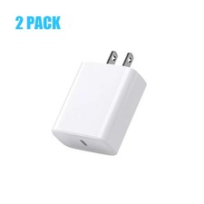 2PCS PD 20W Plug USB-C Fast Charger Adapter for iPhone13 14 15 16 ProMax Samsung