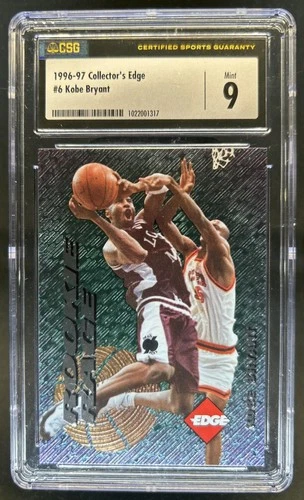 1996 Collector's Edge Rookie Rage Kobe Bryant #6 CSG 9