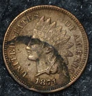 1871 Indian Head Cent 1C Almost Uncirculated Condition US-4985 **Key Date**