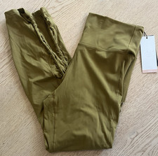 CALIA  Inspire Collection leggings womens plus size large Crochet 7/8  olive New