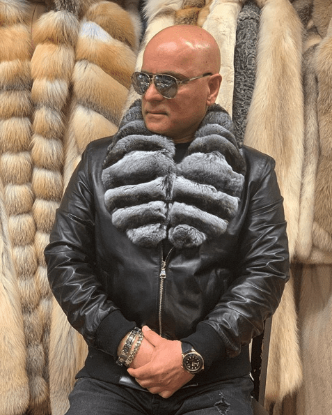 DLNYC - Daniel's Leather Men's 100% Leather Jacket with Chinchilla