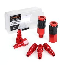 FYPower Air Hose Fittings, 7 Pieces 1/4" NPT Aluminum AMT Universal Air...