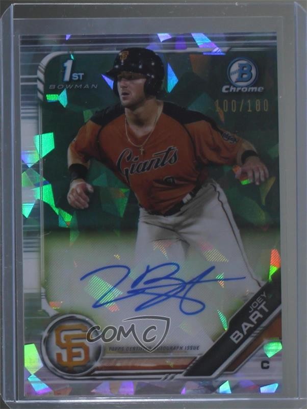 2019 Bowman Chrome Prospect Atomic Refractor 100/100 Joey Bart #CPA-JB Auto 1q7