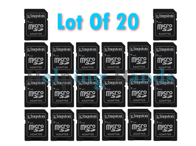 20 Kingston microSD micro SD to SD SDHC SDXC Adapter fit 4GB 8GB 16GB 32GB 64GB