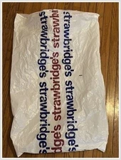 Strawbridge & Clothier Shopping Bag 1990s Plastic 36x24