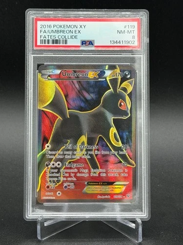 PSA 8 Umbreon EX 119/124 - Fates Collide Full Art - Pokemon