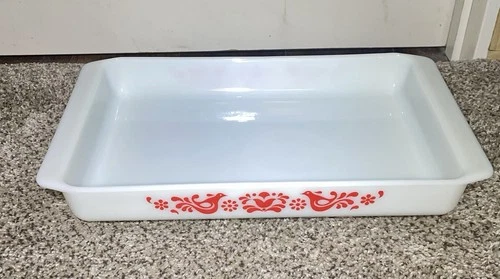 Vintage Pyrex Friendship 9x13 Lasagna Baking Pan 933 – 3 QT Casserole Dish