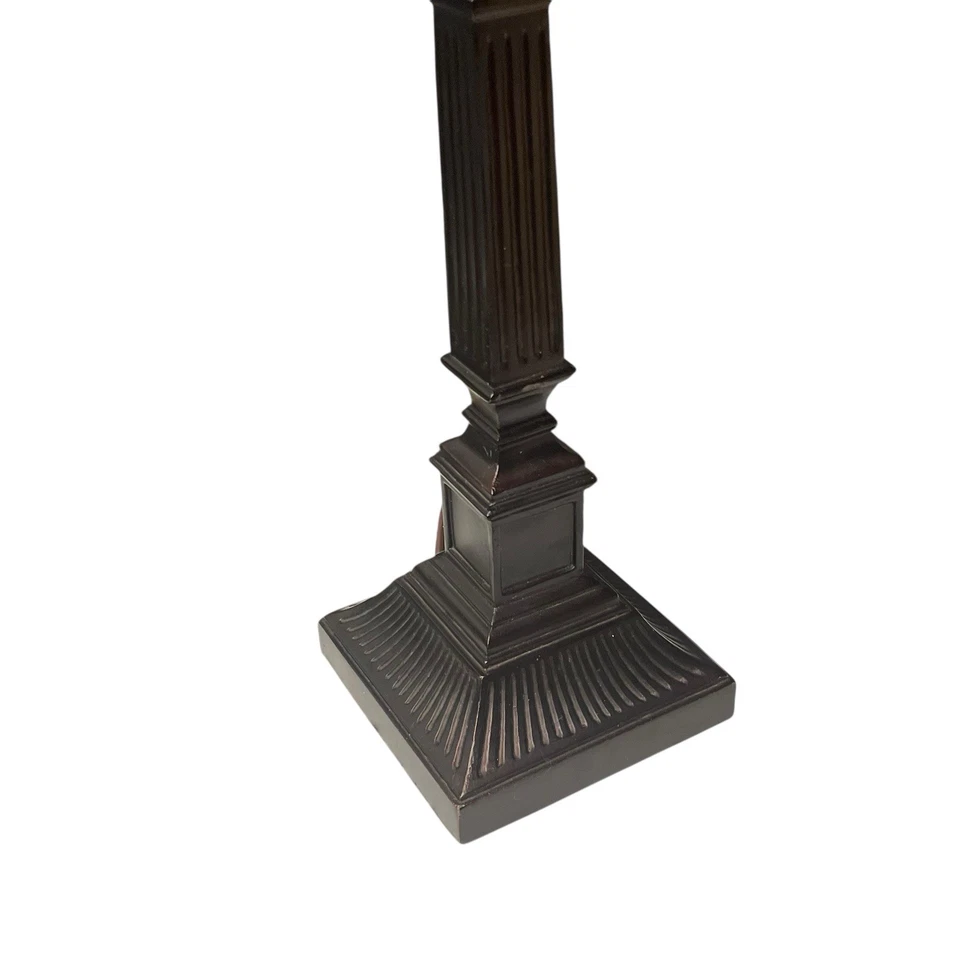 "Lámpara de mesa Portfolio resina para emular bronce oscuro negro metal fundido 21"" de alto" Foto 3 de 4