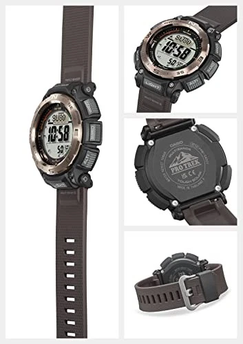CASIO PRO TREK PRW-3400Y-5JF Radio Solar Triple Sensor Reloj Marrón Japón Y86...