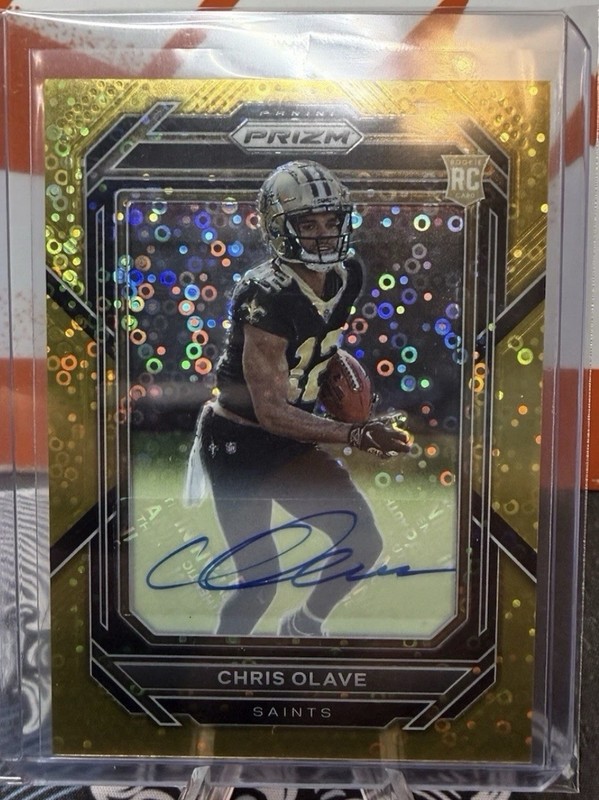 2022 Panini Prizm Chris Olave Rookie Card Gold Auto /10