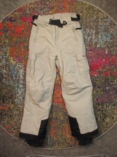 Obermeyer Snowboard Pants Youth Kids Junior 12 Beige Insulated Belted Snow Ski