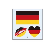 4 Packs 12 PCS Republic of Germany Flag Temporary Tattoos Austrian Sports Decals