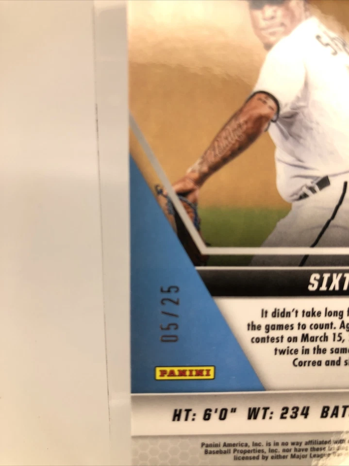 2021 Panini Mosaic Sixto Sanchez White Prizm RC Rookie SP #d 05/25 Marlins - Image 3 of 3