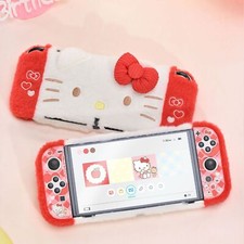 Plush Protective Case for Nintendo Switch OLED Console and Joycon Hard Cover KTY