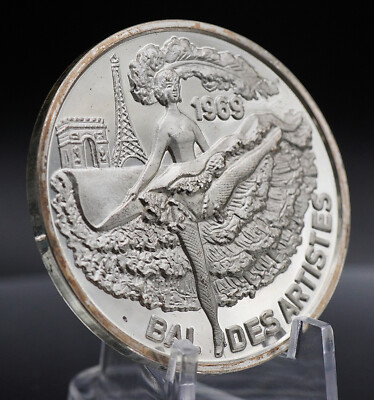 1969 Lady Dancing New Orleans Mardi Gras Athenians 999 FINE Silver