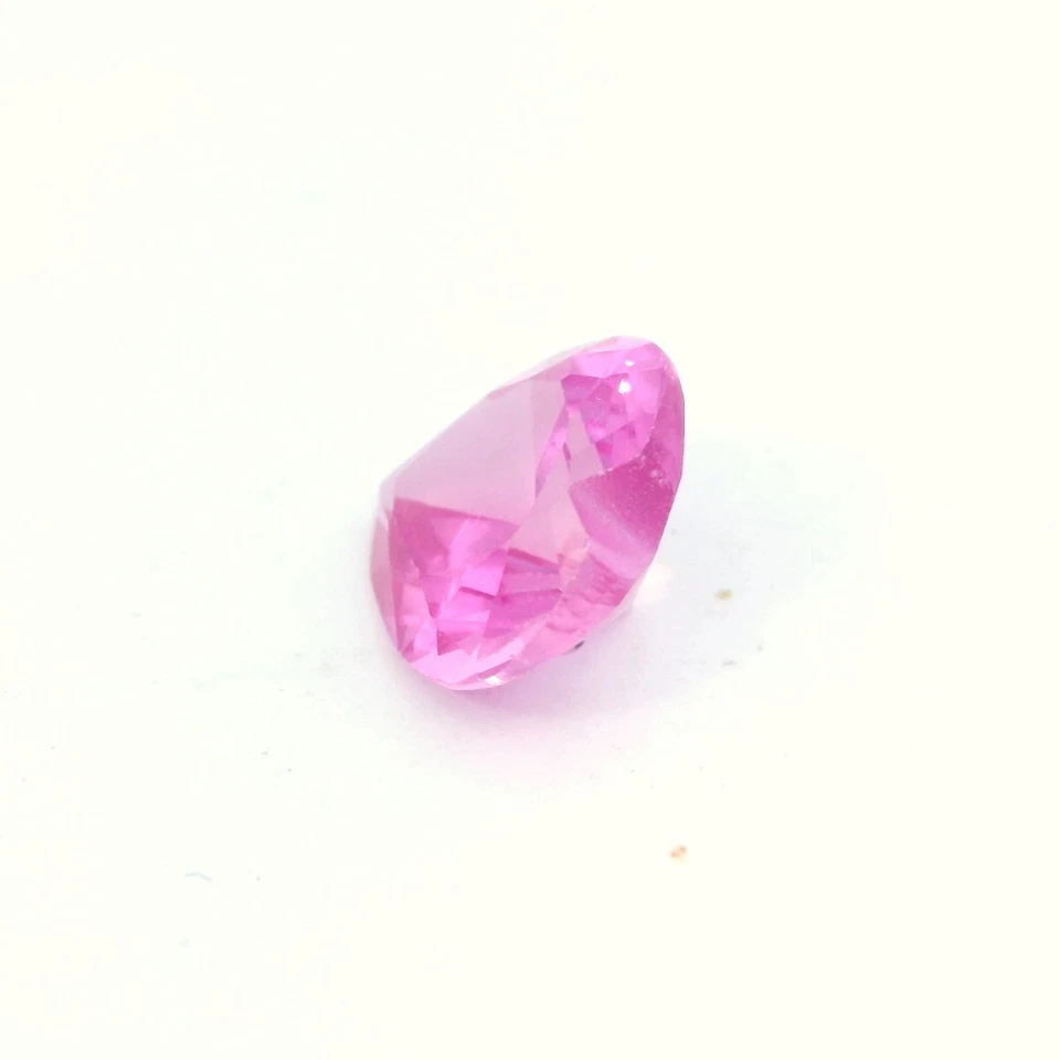 7.35ct Loose Heart Cut Lab Created Pink Sapphire Gemstone 12 x 12mm - Image 2 of 4