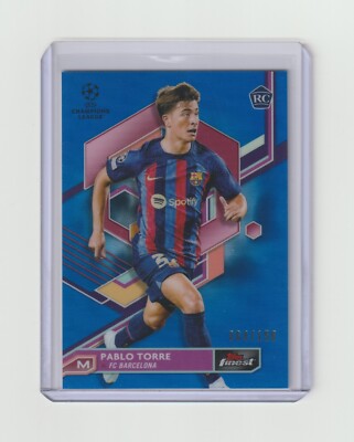 2022-23 TOPPS FINEST UEFA ROOKIE BLUE 064/150 [ PABLO TORRE ] BARCELONA