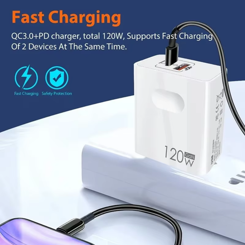 Cargador USB y Cable USB C para Redmi ,120W 6A Turbo C carga superapida - Imagen 4 de 7