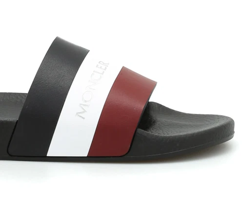 MONCLER BASILE LEATHER SLIDES SANDALEN SANDALS SCHUHE SHOES PANTOLETTEN NEW 39 - Bild 11 von 12