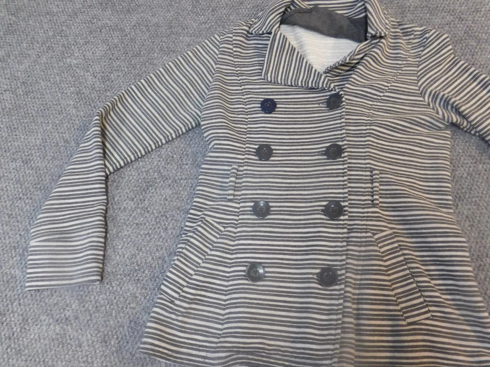 Abrigo Mujer Merona Guisante Pequeño Gris Rayas Foto 3 de 4