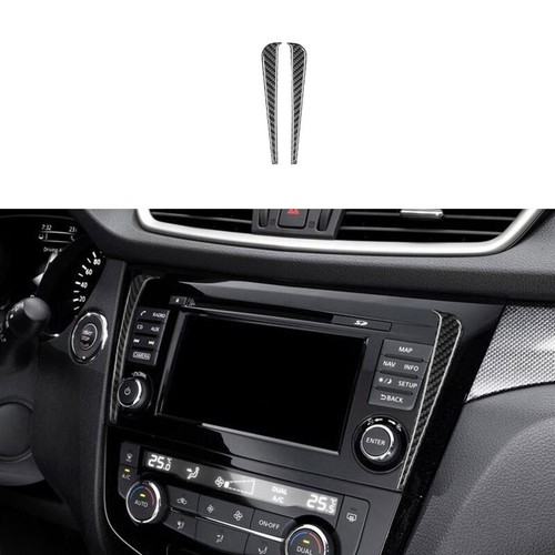 For Nissan X-Trail 2014-2018 Real Carbon Fiber Console Navigation Both Side Trim - Picture 1 of 4