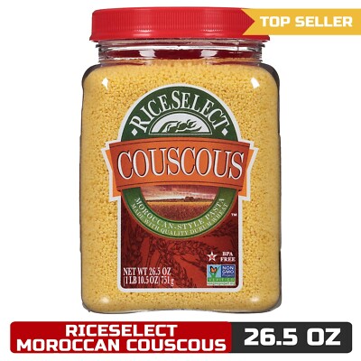 RiceSelect Moroccan-Style Couscous, Non-GMO, 26.5-Ounce Jar