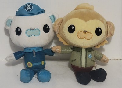 Octonauts 8'' Macaque Money & Captain Barnacles Plush Stuffed Animals