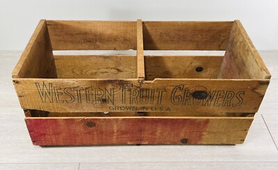 Vintage Antique LARGE Western Fruit Growers USA Wood Box Crate | eBay