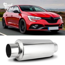 For Renault Megane RS Mk4 2.5" In/Out Exhaust Muffler Resonator Deep Tone - 12"