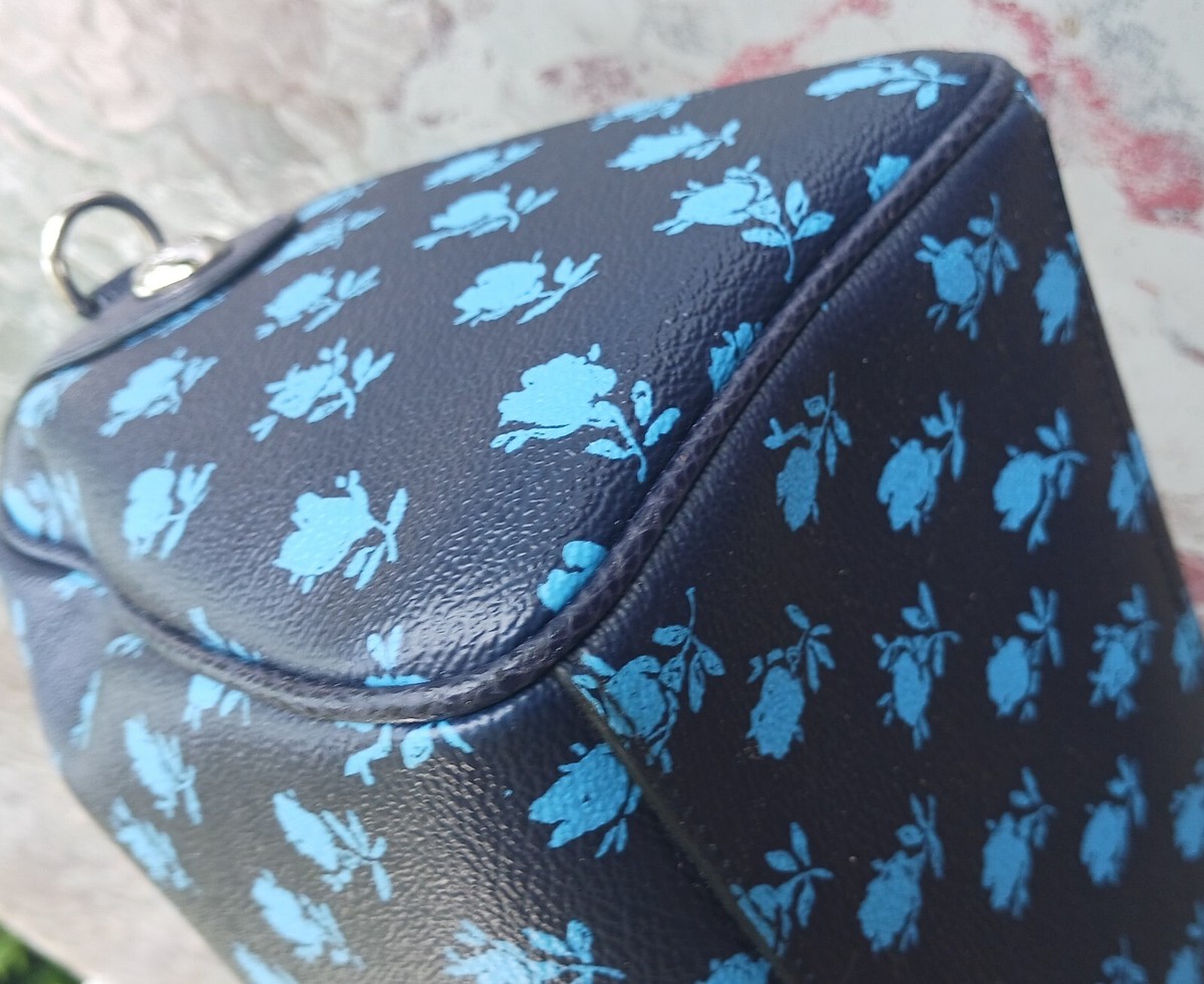 Coach F38160 Mini Bennett Blue Floral Print Coated Canvas