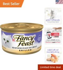 Indulge Your Cat with Purina Grilled Seafood Feast in Gravy - 24 Pack (3 oz) 8.40 per gallon