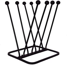 Boot Rack Organizer for Tall Boots - 4 Pair, 10Mm Thick Wrought Iron, Matt Black